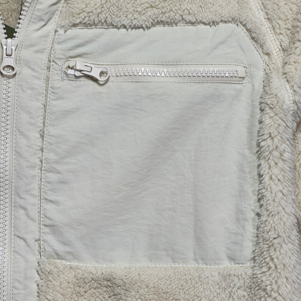 Goodfellow & Co Mens Cream Ultra-Soft Fleece Full Zip Sherpa Jacket Medium NEW - Picture 4 of 8